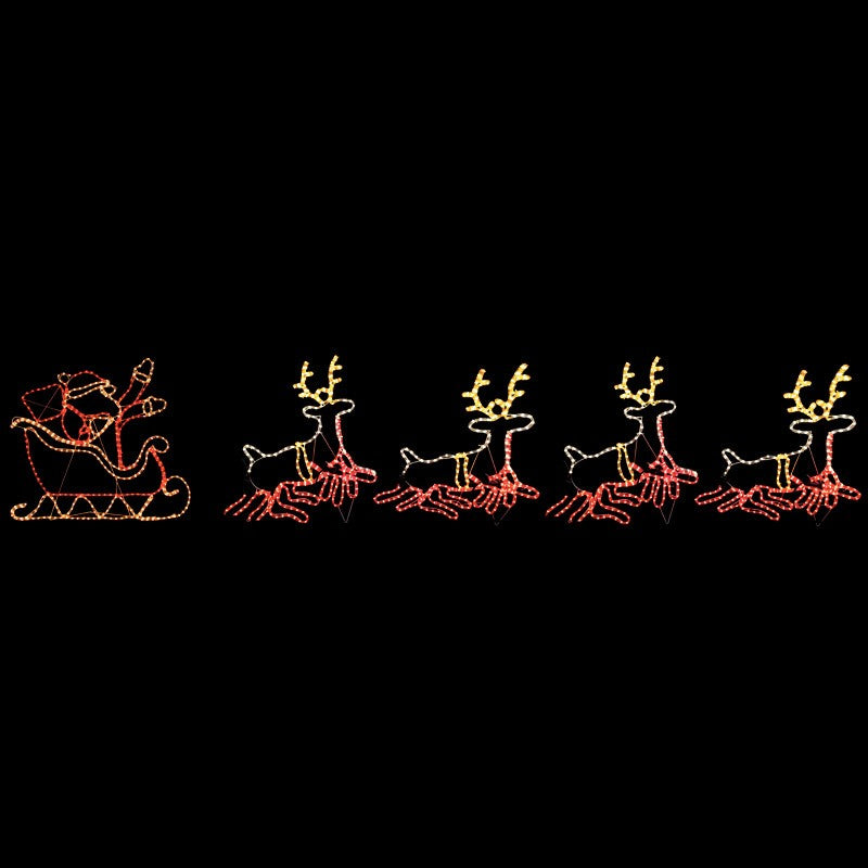 4 ANIMATED DEER & SLEIGH