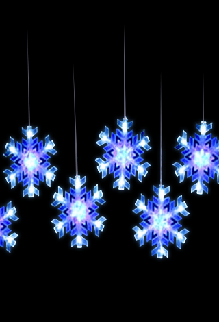 4m BLUE / WHITE SNOWFLAKE DROP