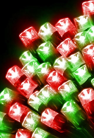 160pc RED & GREEN LED LIGHTS ON GREEN WIRE