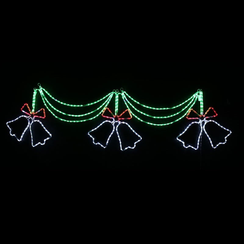 LED ROPE LIGHT DRAPE 3 BELLS TWINKLE